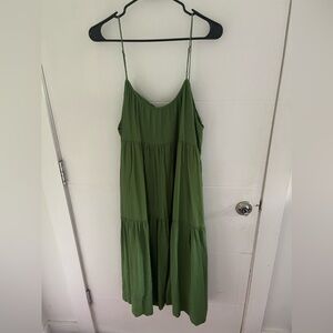 ABERCROMBIE & FITCH | Tiered trapeze midi dress